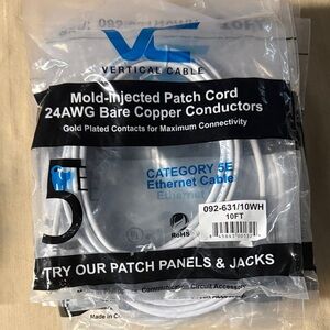 Vertical Cable White Ethernet Cable - set of 15